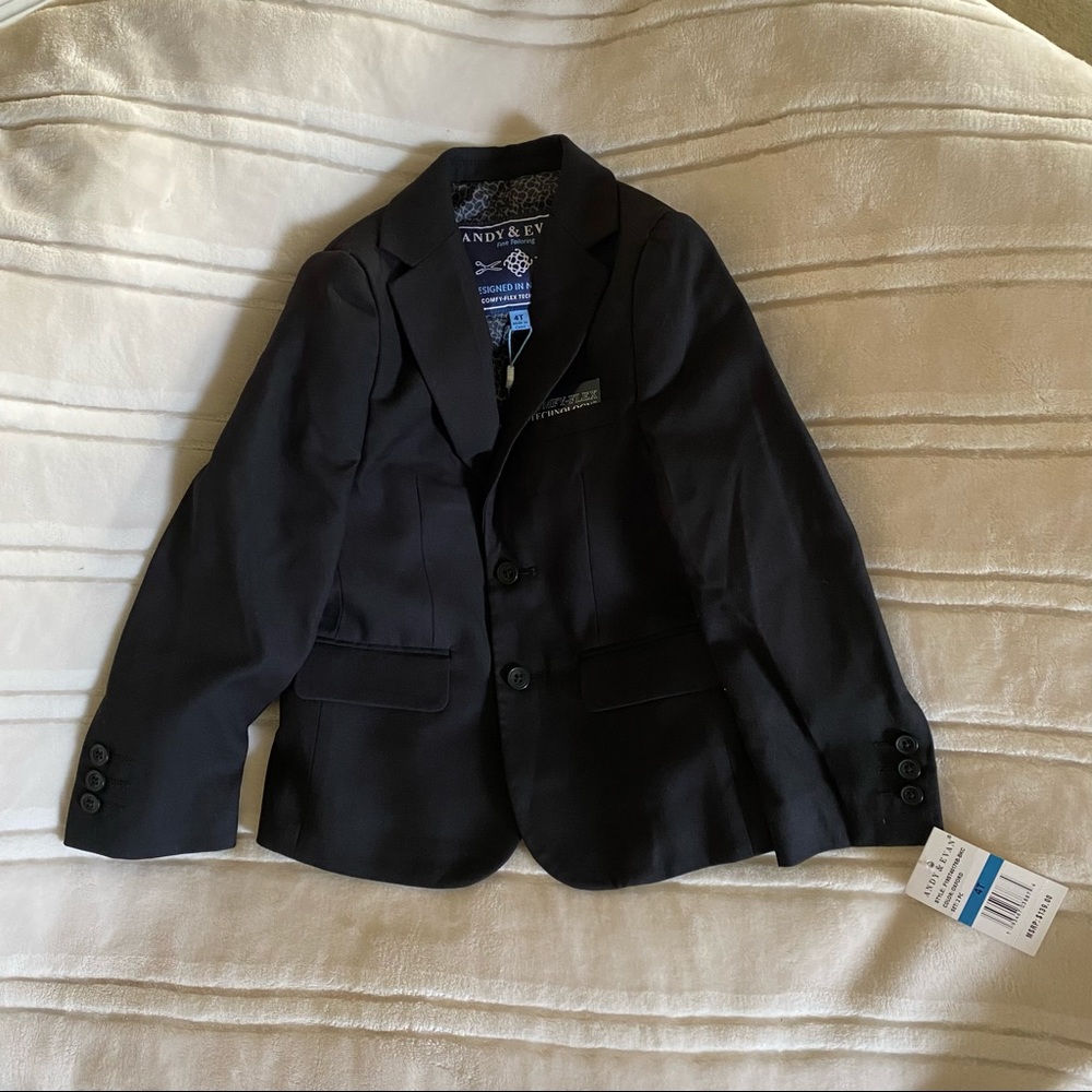 Andy & Evan Boys Suit 2 Piece Set, size 4T, Black